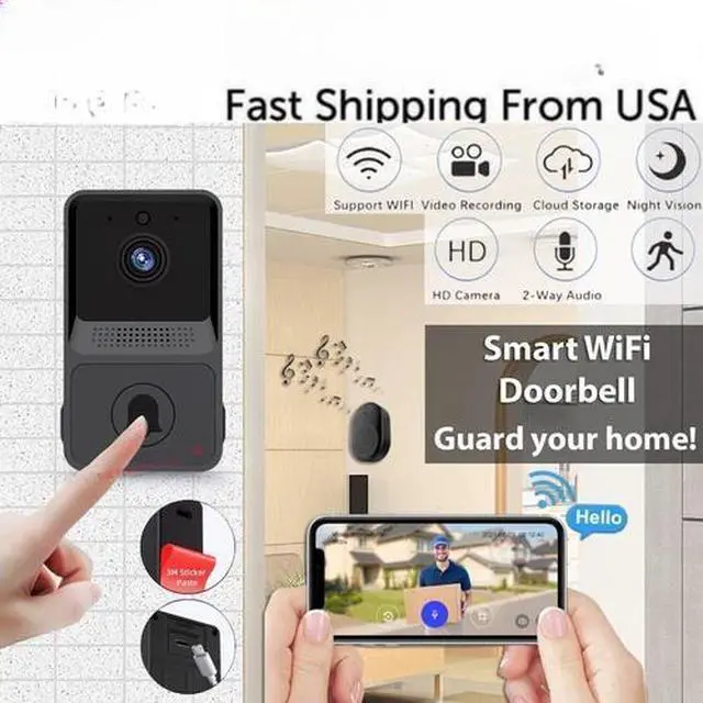 Main image of Smart Wireless WiFi Doorbell Intercom Video Camera Door Ring Bell Chime Security