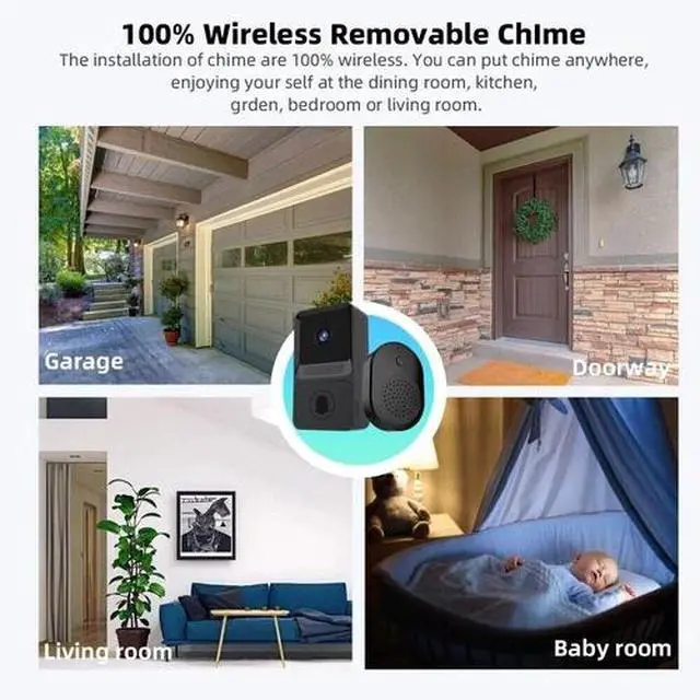 Alt view image 3 of 7 - Smart Wireless WiFi Doorbell Intercom Video Camera Door Ring Bell Chime Security