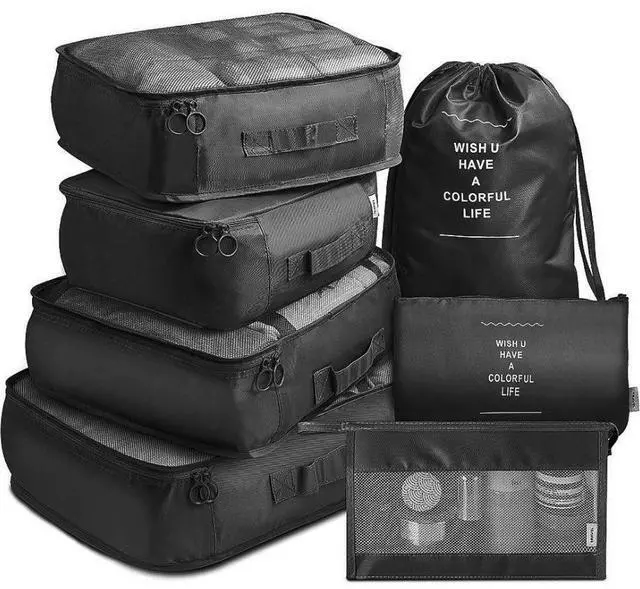 Main image of 7PCS Packing Cube Luggage Organizers Set, Travel Packing Bags, Suitcase Bag Set, Travel Accessories Essentials, Pack