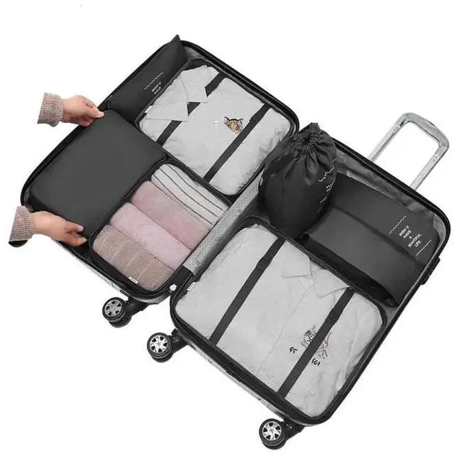 Alt view image 2 of 5 - 7PCS Packing Cube Luggage Organizers Set, Travel Packing Bags, Suitcase Bag Set, Travel Accessories Essentials, Pack