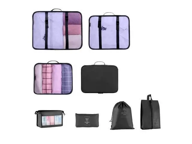 Alt view image 5 of 5 - 7PCS Packing Cube Luggage Organizers Set, Travel Packing Bags, Suitcase Bag Set, Travel Accessories Essentials, Pack