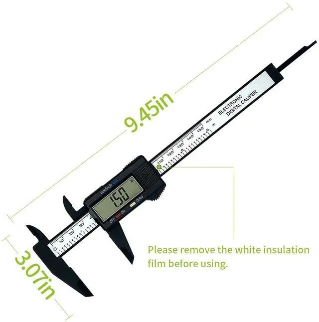 Alt view image 2 of 3 - 0-6 Inches Digital Caliper with Large LCD Screen and Auto-Off Feature | Inch & Metric Conversion Measuring Tool, Perfect for Household/DIY Measurement