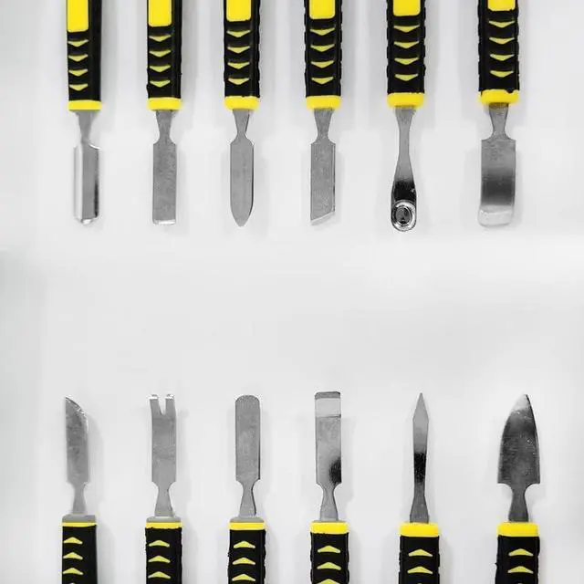 Alt view image 3 of 4 - NEW 6-Piece Metal Pry Bar Set, 6-Inch Crowbar Tools with Non-Slip Handles for Electronics Repair, Smartphone iPhone Tablet Laptop PC Watch Eyeglasses Opening Repair Tool Kit