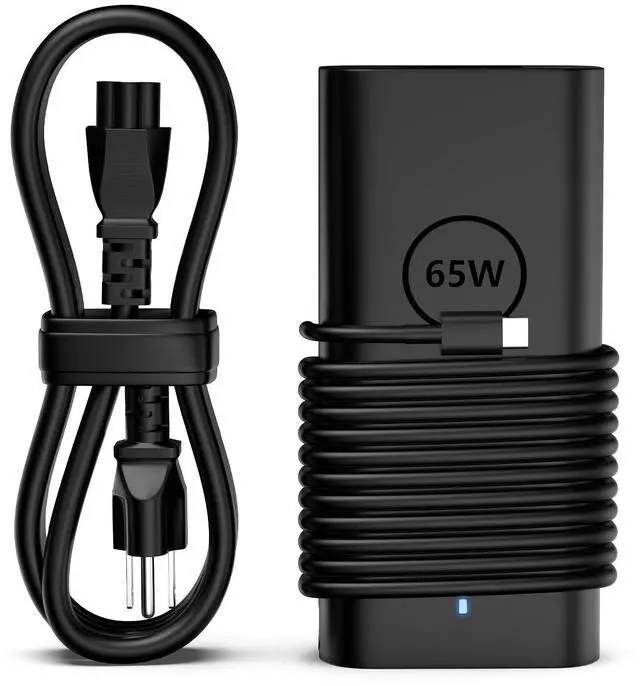 Main image of Replacement for Dell Laptop Charger 65W USB-C;Compatible with All Dell Computer 65 Watt USB Type C Power Adapter