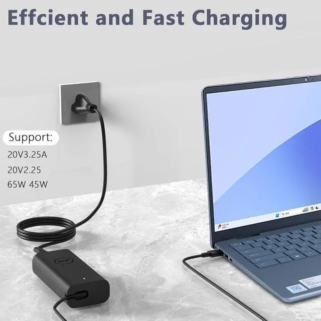 Alt view image 7 of 7 - Replacement for Dell Laptop Charger 65W USB-C;Compatible with All Dell Computer 65 Watt USB Type C Power Adapter