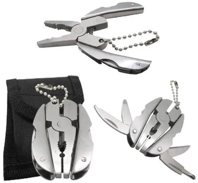 Main image of Set - 6-in-1 Multitool Plier, Adjustable Wrench & Carry Case - Multifunctional All In One - Wire Strippers, Phillips Screwdriver, Knife, File Great For Holiday Gifts, Stocking Stuffers