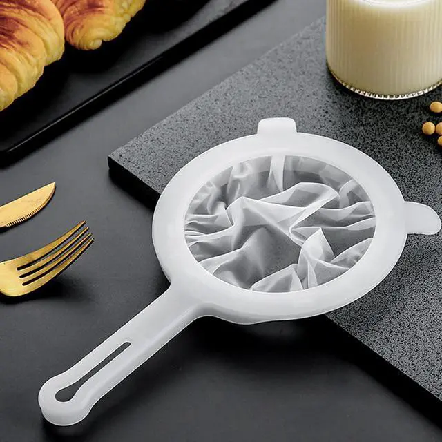 Alt view image 7 of 7 - 80Mesh Kitchen Ultra-Fine Nylon Mesh Strainer Food Yogurt Mesh Sieve Plastic Mesh Colander with Handle Mini Brine Shrimp Separation Net for Filtering Juice Juice Milk Honey