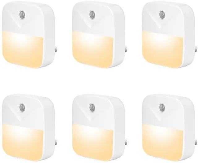 Main image of 4Pack Night Light Plug in, Warm White LED Nightlights with Smart Dusk to Dawn Sensor, Plug into Wall Nightlights Suitable for Bedroom, Bathroom, Hallway, Kitchen, Stairs, Kids, Adults, Kids Room