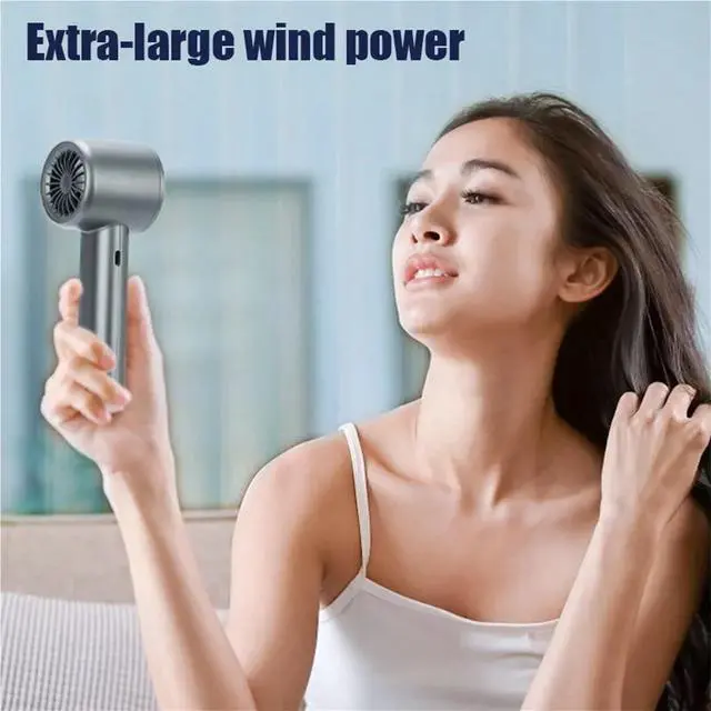 Alt view image 4 of 7 - Handheld Fan. Mini Handheld Fan 120 Speed Portable Desktop Fans Instant Cooling with Ice Mode Rechargeable Stylish Fan .Portable(Gray)