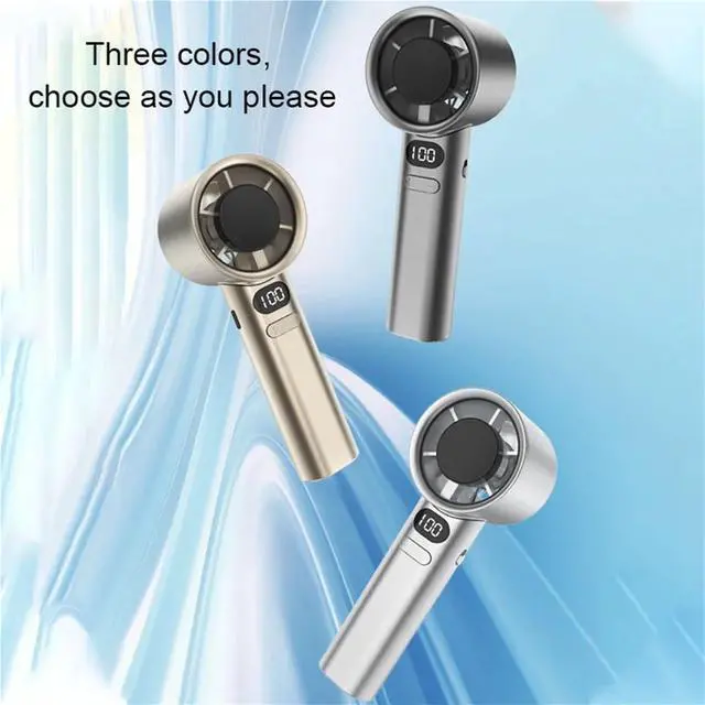 Alt view image 6 of 7 - Handheld Fan. Mini Handheld Fan 120 Speed Portable Desktop Fans Instant Cooling with Ice Mode Rechargeable Stylish Fan .Portable(Gray)