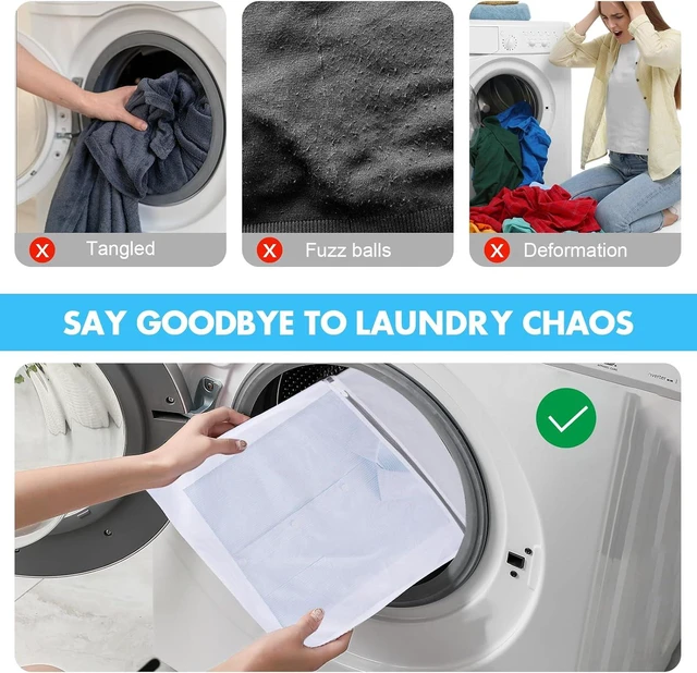 Alt view image 3 of 7 - Mesh Laundry Bags for Delicates(Honeycomb), 3 Pcs Laundry Bags Mesh Wash Bags in 3 Sizes(1 Large, 1 Medium, 1 Small), Lingerie Bags for Washing Delicates, Garment Bag for Washing Machine
