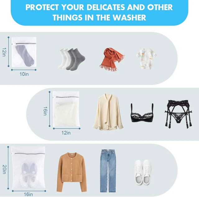 Alt view image 5 of 7 - Mesh Laundry Bags for Delicates(Honeycomb), 3 Pcs Laundry Bags Mesh Wash Bags in 3 Sizes(1 Large, 1 Medium, 1 Small), Lingerie Bags for Washing Delicates, Garment Bag for Washing Machine