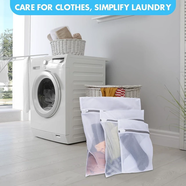 Alt view image 6 of 7 - Mesh Laundry Bags for Delicates(Honeycomb), 3 Pcs Laundry Bags Mesh Wash Bags in 3 Sizes(1 Large, 1 Medium, 1 Small), Lingerie Bags for Washing Delicates, Garment Bag for Washing Machine