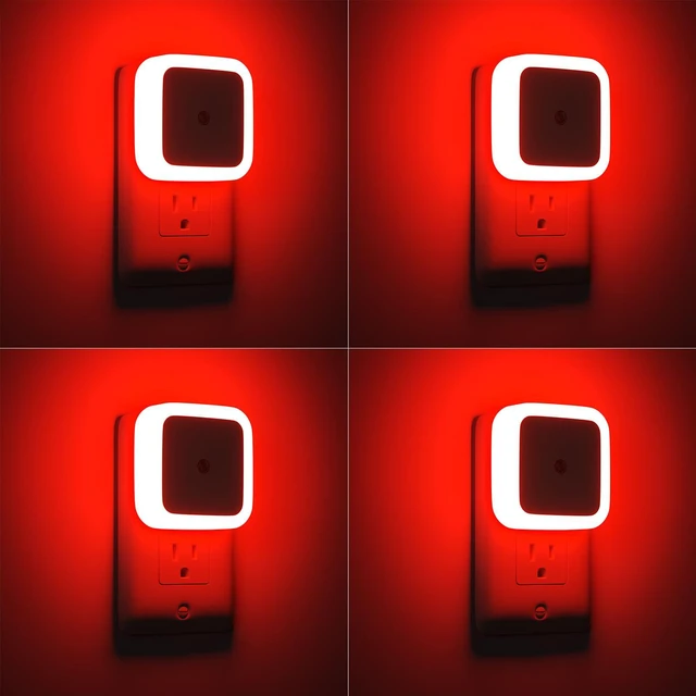 Main image of Ankei Red Night Light, Night Lights Plug into Wall 4-Pack, Nightlight Plug in Night Light, Dusk to Dawn Night Lamp Led Night Lights for Adults Bedroom, Bathroom, Hallway