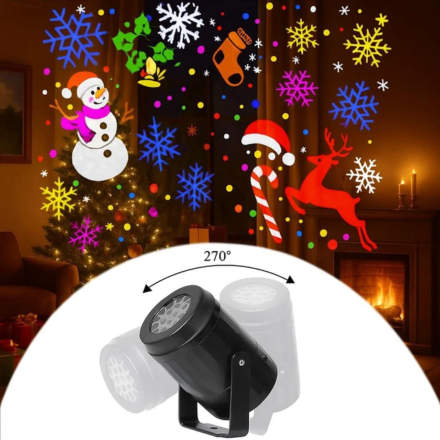 Alt view image 2 of 7 - NEW USB Christmas Projector Lights Outdoor Indoor,Christmas LED Lights Projector with Christmas Decorative Patterns for Indoor Outdoor Window, Ground, Roof, Wall, Holiday Projector for Xmas