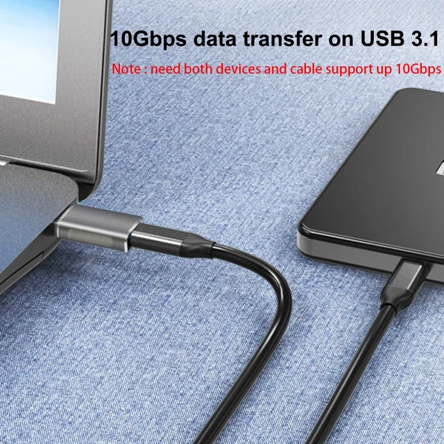 Alt view image 4 of 7 - 10Gbps USB C Female to USB Male Adapter 2 Pack, USB 3.1 Gen2 to USB C Adapter Double-Sided Data Transfer and 60W Fast Charging Connector Compatible with iPhone 15/iPad/Air Pods,Quest Link