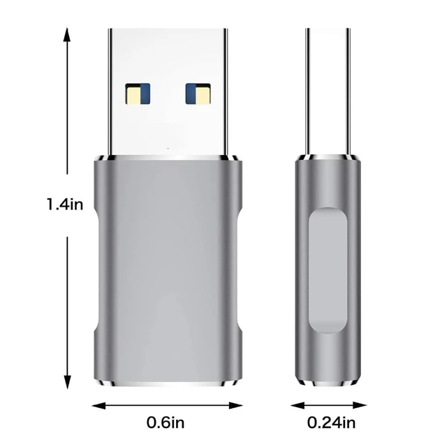 Alt view image 6 of 7 - 10Gbps USB C Female to USB Male Adapter 2 Pack, USB 3.1 Gen2 to USB C Adapter Double-Sided Data Transfer and 60W Fast Charging Connector Compatible with iPhone 15/iPad/Air Pods,Quest Link