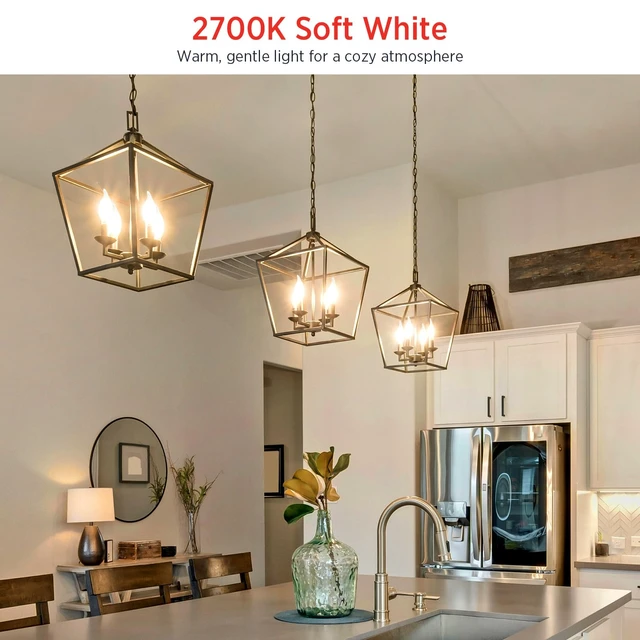 Alt view image 3 of 7 - Candelabra Light Bulbs E12 LED Bulb Dimmable, 60W Equivalent CA10 Candle Bulbs 2700K Warm White, Soft Glow Chandelier Bulbs for Ceiling Fan, Pendant Light, Wall Sconce, 12 Pack