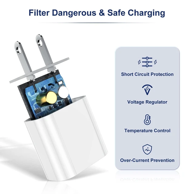 Alt view image 4 of 7 - NEW for Phone 16 15 Charger and 6ft Type C to C Cable Cord Long,20W USB C Fast Charging Block Plug for Phone 16 Pro Max/16/15 Pro Max/15 Plus/15/iPad Air/Mini/AirPods/Power Adapter