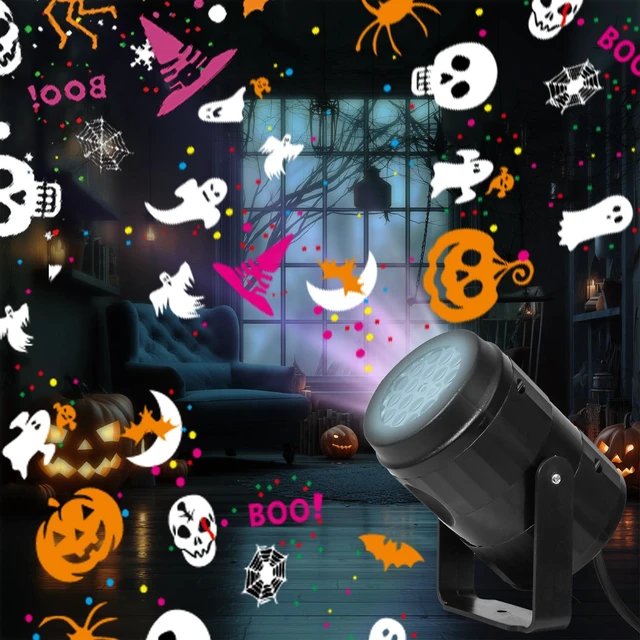 Alt view image 2 of 7 - Halloween Projector Lights Outdoor Indoor, Waterproof Halloween Light for Window, Ground, Roof, Wall, Cemetery, Halloween Decor for Halloween Party Garden Decorations