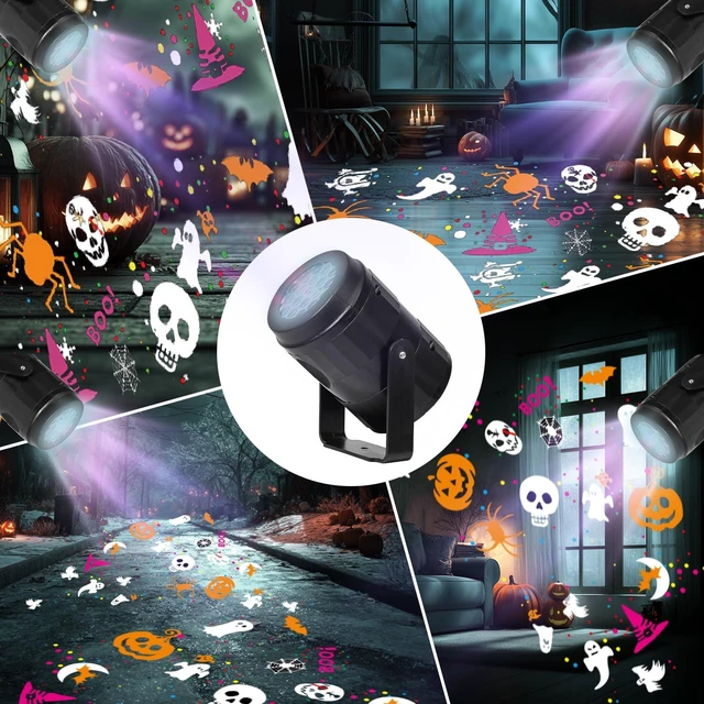 Alt view image 3 of 7 - Halloween Projector Lights Outdoor Indoor, Waterproof Halloween Light for Window, Ground, Roof, Wall, Cemetery, Halloween Decor for Halloween Party Garden Decorations