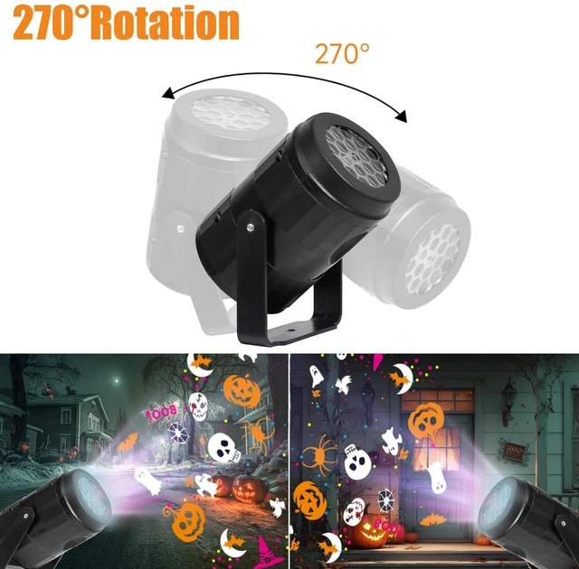 Alt view image 5 of 7 - Halloween Projector Lights Outdoor Indoor, Waterproof Halloween Light for Window, Ground, Roof, Wall, Cemetery, Halloween Decor for Halloween Party Garden Decorations