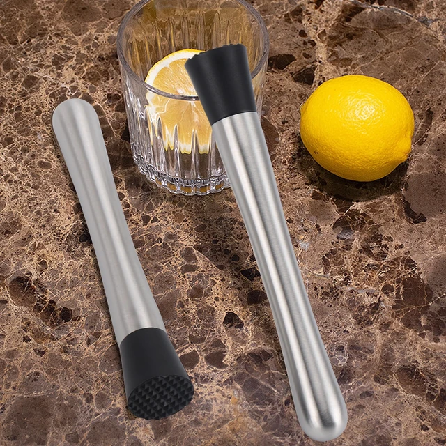 Alt view image 5 of 7 - 4 Pack Muddlers for Cocktail 304 Stainless Steel Fruit Crusher 8.3" Long Ice Crusher for Bar Party and Home