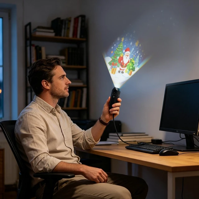 Alt view image 5 of 5 - Plug and Play HD Halloween/Christmas Projector, 20 Festive Scenes | Plug Play USB Christmas Projector Lamp, Holographic Nightlight Projector Indoor for Bedroom, Gaming Room, Car Interior Roof