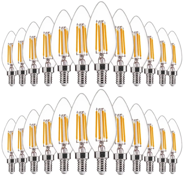 Main image of Subkane 24 Pack LED Candelabra Bulbs 60W Equivalent, B11 Dimmable LED Chandelier Light Bulbs, E12 Base, 2700K Soft White