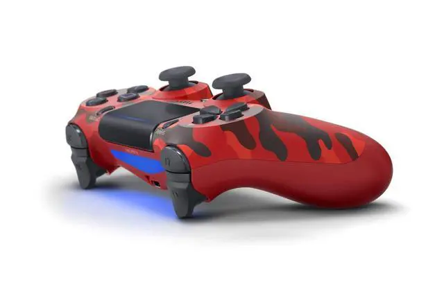 Alt view image 4 of 4 - Dual Shock 4 Wireless Controller for PlayStation 4 - Camouflage Red