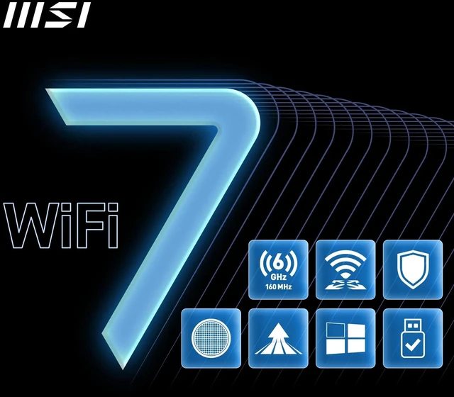 Alt view image 2 of 6 - MSI BE6500 WiFi 7 USB Adapter - WLAN up to 2880 Mbps (6GHz, 5GHz, 2.4GHz Wireless), USB 3.2 Gen 1, MU-MIMO, 2X High-Gain Tri-Band Antennas, Beamforming, WPA3 - Cradle Included