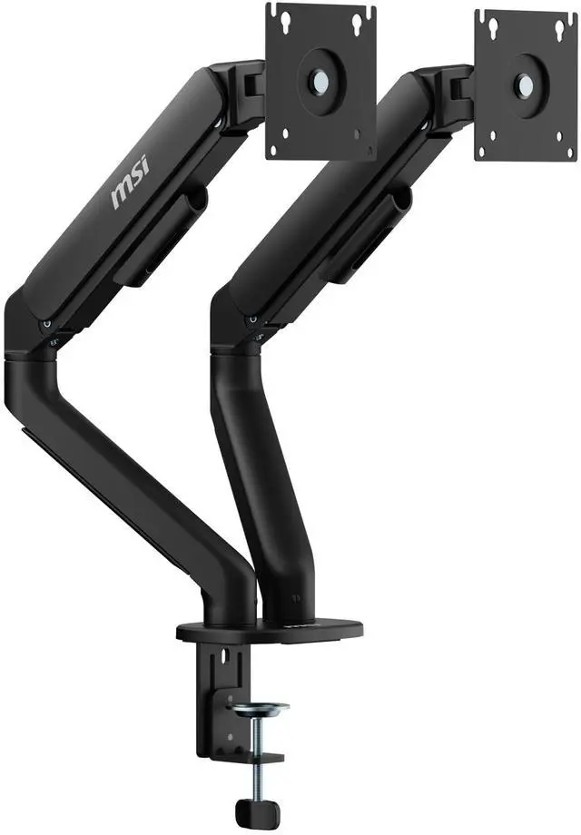 Main image of MAG MT101DG - Gas Spring Dual Monitor Stand Arm, Supports 17-32" and 22 lbs, VESA Compatible, Adjustable Gas Spring Mount, Clamp & Grommet, Quick Release Plate Black