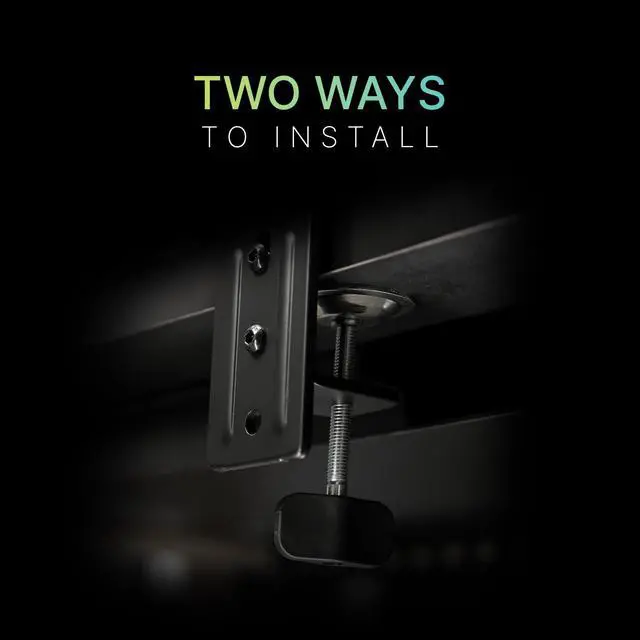 Alt view image 6 of 7 - MAG MT101DG - Gas Spring Dual Monitor Stand Arm, Supports 17-32" and 22 lbs, VESA Compatible, Adjustable Gas Spring Mount, Clamp & Grommet, Quick Release Plate Black