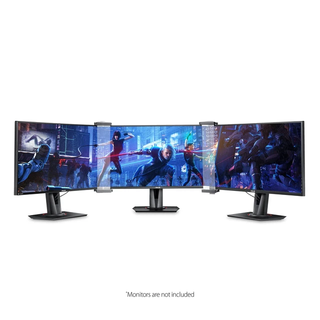 Alt view image 5 of 5 - ASUS ABF01 ROG Bezel-Free Kit Universal Multi-Monitor Setup with Optical Micro-Structures Easy Assembly, Clear, (Set of 2)