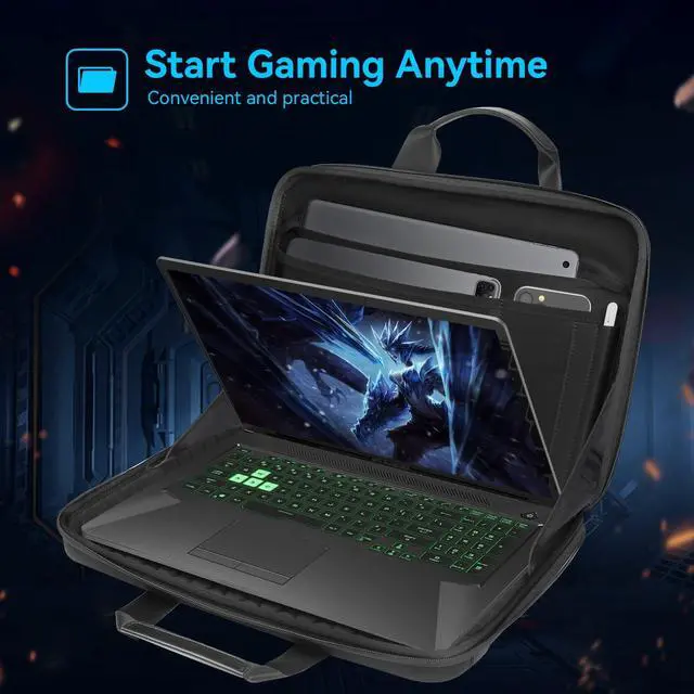 Alt view image 7 of 7 - Heavy Duty Hard Case for 18 inch ASUS ROG Strix Scar 18 2025/2024 | for 18 inch ASUS ROG Strix SCAR 18 2023 Gaming,ROG Strix G18 2025/2024/2023 Gaming Laptop Waterproof Handbag (A800XL)