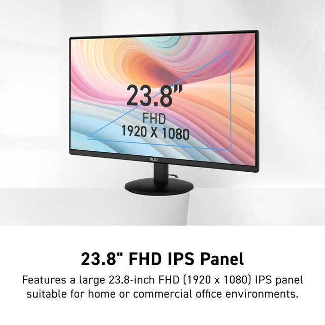 Alt view image 5 of 7 - PRO MP242LE 24-inch IPS 1920 x 1080 (FHD) Computer Office Monitor, 100Hz, Adaptive Sync, HDMI, DisplayPort, Tilt, 4-Side Slim Bezel 1ms, Black