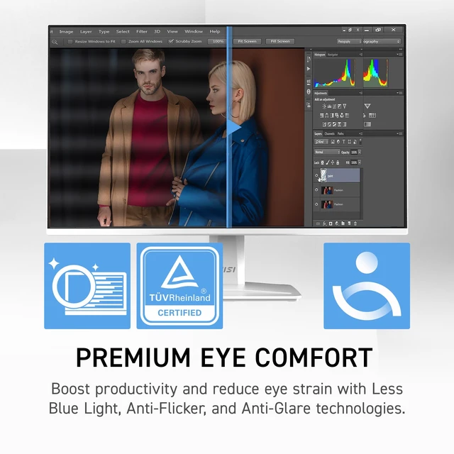 Alt view image 6 of 7 - PRO MP243W E14 24-inch IPS 1920 x 1080 (FHD) Computer Monitor, 144Hz, Adaptive-Sync, HDR Ready, HDMI, Display Port, VESA Mountable, Tilt, 4-Side Slim Bezel, 1ms, White