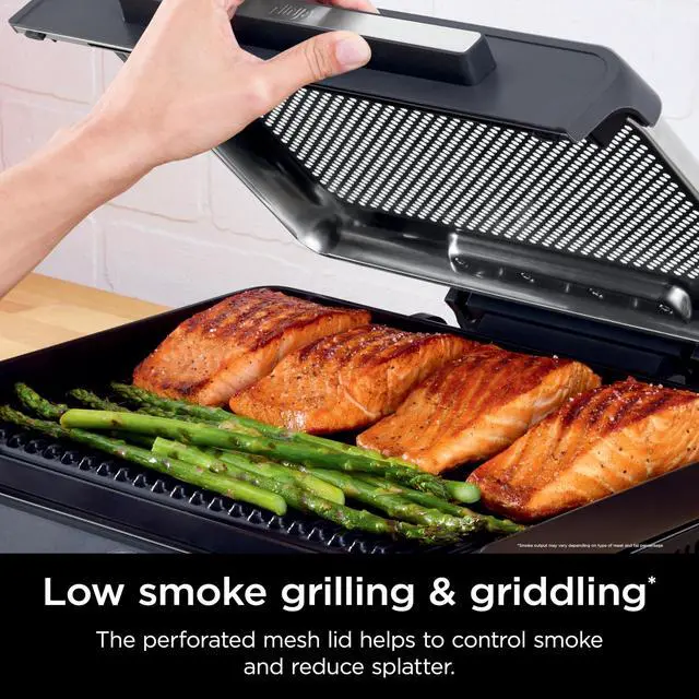Alt view image 4 of 7 - Sizzle Indoor Grill & Griddle, 14'', 500°F, Grey/Silver, GR101