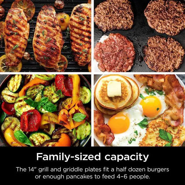 Alt view image 7 of 7 - Sizzle Indoor Grill & Griddle, 14'', 500°F, Grey/Silver, GR101