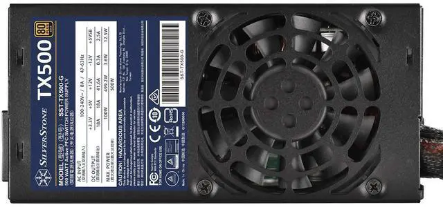 Alt view image 9 of 14 - 500W, TFX form factor, single +12V rails with 41.6A output, Silent 80mm Fan with 18~36dBA, efficiency 80Plus GOLD certification, fixed cable,2x 6+2pin PCI-E.