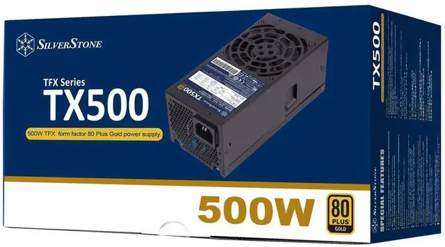 Alt view image 14 of 14 - 500W, TFX form factor, single +12V rails with 41.6A output, Silent 80mm Fan with 18~36dBA, efficiency 80Plus GOLD certification, fixed cable,2x 6+2pin PCI-E.