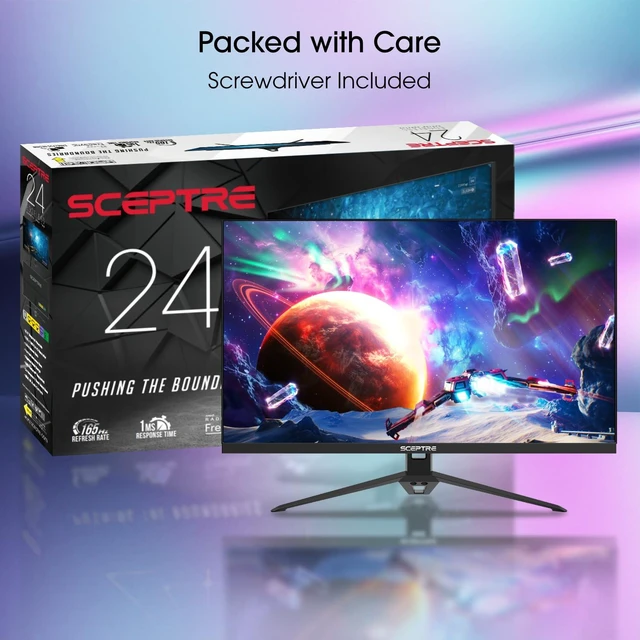 Alt view image 5 of 7 - 24-Inch Gaming Monitor, 99% sRGB, 1ms, Up to 180Hz, FreeSync, Eye Care, FPS/RTS, DisplayPort, HDMI, Built-in Speakers, Machine Black (E248B-FPT168 Series)