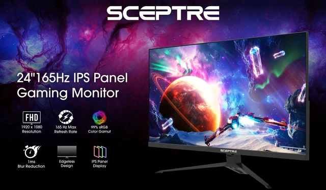 Alt view image 6 of 7 - 24-Inch Gaming Monitor, 99% sRGB, 1ms, Up to 180Hz, FreeSync, Eye Care, FPS/RTS, DisplayPort, HDMI, Built-in Speakers, Machine Black (E248B-FPT168 Series)