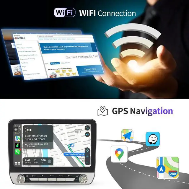 Alt view image 4 of 5 - Car Radio for Dodge Challenger & Dodge Avenger 2008-2014 Stereo Replacement Upgrade 8core 4+32GB Touch Screen Wireless CarPlay & Android Auto Head Unit GPS Navigation Bluetooth WiFi DSP SWC FM/