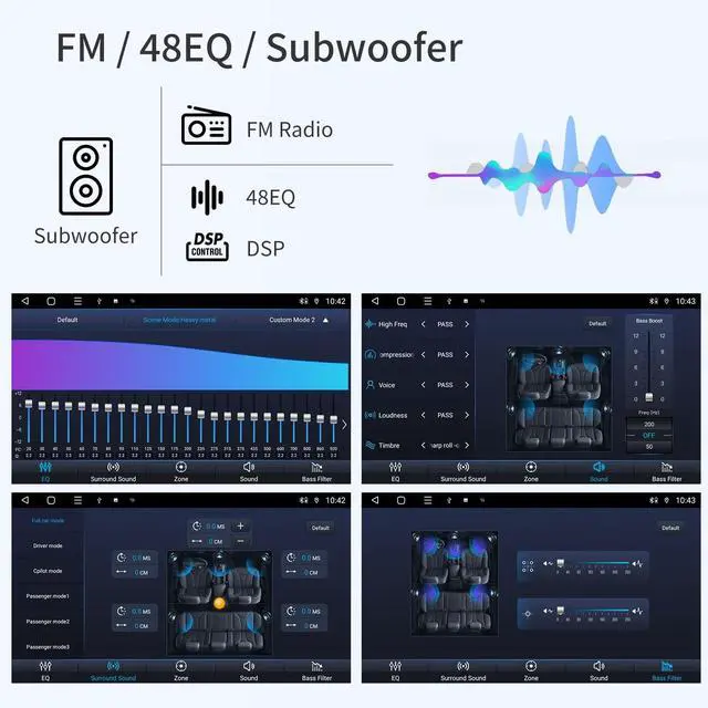 Alt view image 5 of 5 - Car Radio for Dodge Challenger & Dodge Avenger 2008-2014 Stereo Replacement Upgrade 8core 4+32GB Touch Screen Wireless CarPlay & Android Auto Head Unit GPS Navigation Bluetooth WiFi DSP SWC FM/