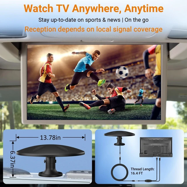 Alt view image 3 of 5 - Digital RV TV Antenna for Camper, Outdoor RV Antenna Roof Mount