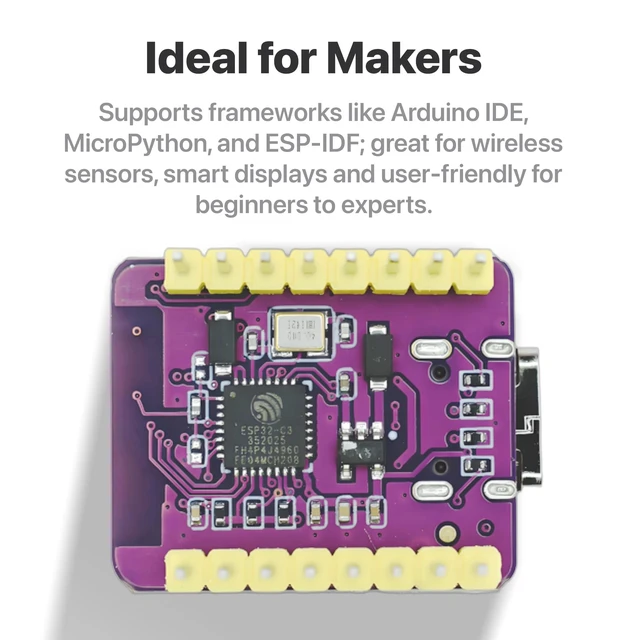 Alt view image 3 of 5 - Lonely Binary 3-Pack ESP32-C3 OLED WiFi BLE LiPo Shield for C++