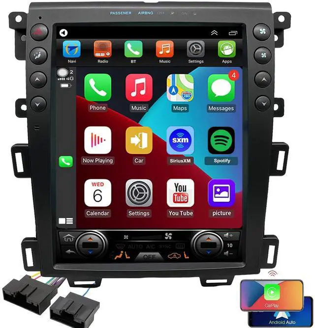 Main image of QLED 8-Core Radio for Ford Edge 2011 2012 2013 2014 Upgrade,Touch Screen Stereo,Support Carplay and Android Auto,Free Back Camera