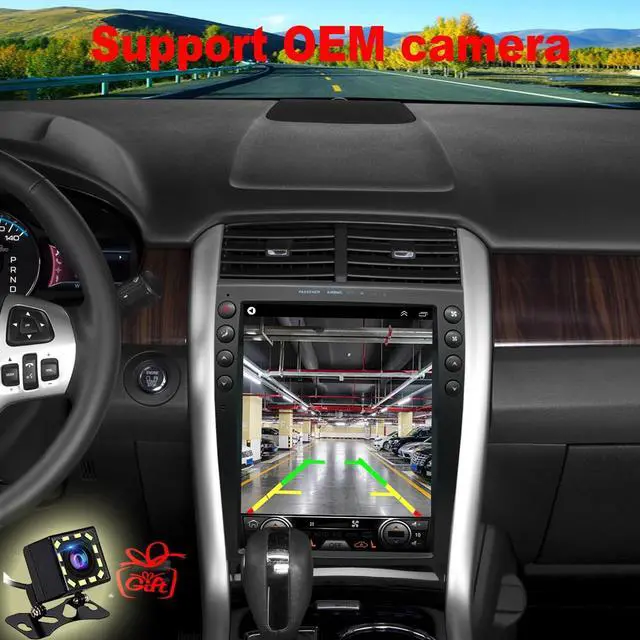 Alt view image 3 of 5 - QLED 8-Core Radio for Ford Edge 2011 2012 2013 2014 Upgrade,Touch Screen Stereo,Support Carplay and Android Auto,Free Back Camera