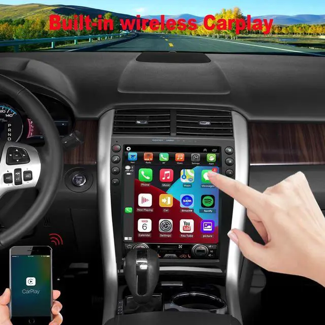 Alt view image 4 of 5 - QLED 8-Core Radio for Ford Edge 2011 2012 2013 2014 Upgrade,Touch Screen Stereo,Support Carplay and Android Auto,Free Back Camera